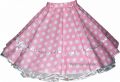 petticoatskirt polka dots rose big white