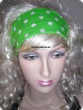 hairribbon applegreen with white polka dots