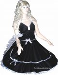 two-in-one dress - Rockabilly  black - modell 1