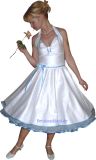 White flower - weddingdress with satinribboncolour you want
