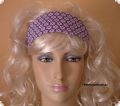 Haarband purple with white retoflowers