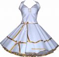 Eleance weddingdress with golden satin ribbon