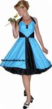 vintagedress 2 turquoise - little white  Dots black bearers