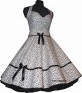 Rockabillykleid 2 Sternenhimmel wei� schwarze Punkte