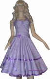 retrodress purple white flowers model 2