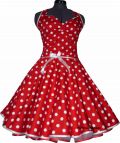 dress Rockabilly 2 black white dots 15mm