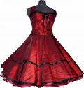 Taftdress bordeaux