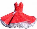 two-in-one dress red with white roses