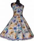 Petticoatdress filigran tourquoise  Roses