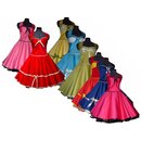 50er Petticoatkleid einfarbig viele Farben Korsage...