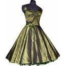 Taftkleid 50er Jahre  grn olive zum Petticoat...