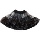 Petticoat schwarz Unterrock mit Organza und Tll kombiniert