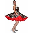 Petticoat Kleid Tanzkleid schwarz weie Punkte rote...
