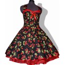 50er Jahre Rockabillykleid zum Petticoat schwarz rote...