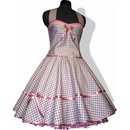 Punkte Kleid zum Petticoat rosa mit grauen und weien...