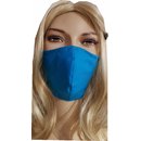 Nasen- Mundmaske trkis blau einfarbig Stoffmaske Baumwolle