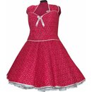 50er Jahre Retrokleid zum Petticoat rot wei Rockabilly...