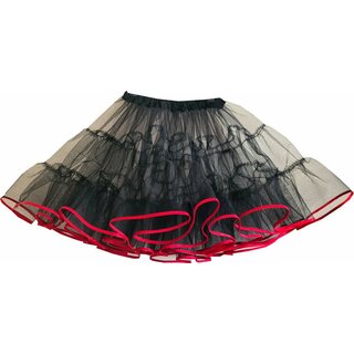 Petticoat 50er Jahre Tll schwarz Band rot