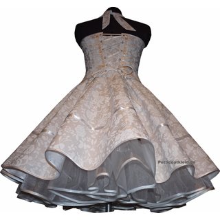 50er Jahre Korsage Hochzeitskleid Brautkleid zum Petticoat Blumen