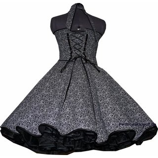 Festliches 50er Petticoat Kleid schwarze Rschen