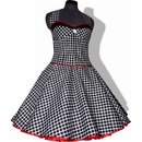 50er Jahre Retro Kleid zum Petticoat Vintage schwarz wei...