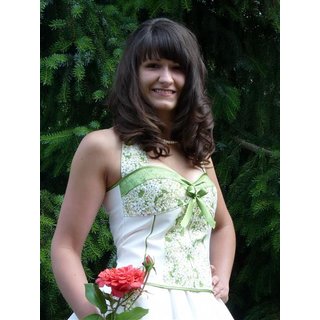 Petticoatkleid 50er Jahre creme Brautkleid Hochzeitskleid Fliederblten