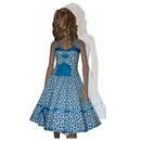 Petticoat Kleid 50th Korsage wei trkis Punkte