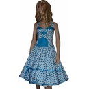 Petticoat Kleid 50th Korsage wei trkis Punkte