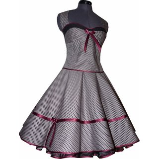 Kleid zum Petticoat grau kleine schwarze Punkte