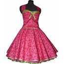Tanzkleid der 50er zum Petticoat pink kleine Blumen und...