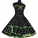 50er Korsagen Petticoat Kleid Punkte Dekolte lindgrn