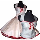 50er Brautkleid Korsage wei Schleifendesign mit Bnderwahl