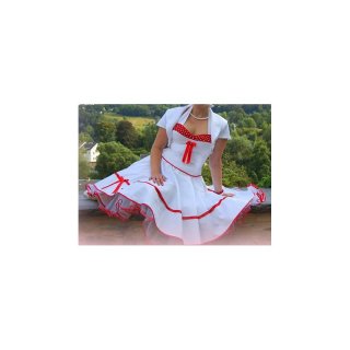 50er Brautkleid Korsage weiß oder creme zum Petticoat Punkte