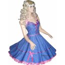 Petticoatkleid Sandy Sixtys Rosen jeansblau
