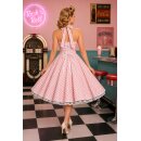 50er Tanzkleid Petticoat rosa Vichy Karo mit Blumen