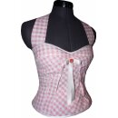 50er Tanzkleid Petticoat rosa Vichy Karo mit Blumen