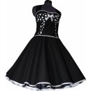 Petticoat Kleid schwarz Vintage Dekoltee weiße Punkte