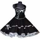 Petticoat Kleid schwarz Vintage Dekoltee weiße Punkte