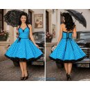 50er Punktekleid Petticoatkleid zum Petticoat türkis...