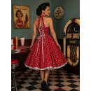 Tanzkleid 50er Jahre zum Petticoat rot weiße Punkte...