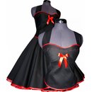 Schwarzes festliches Petticoatkleid mit Stickerei im 50er...