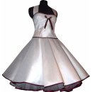 50er Jahre Brautkleid Seidentaft weiß zum Petticoat 36/38