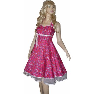 50er Jahre Tanzkleid zum Petticoat pink kleine Blumen