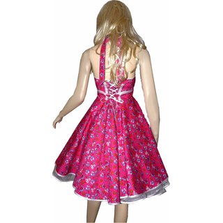 50er Jahre Tanzkleid zum Petticoat pink kleine Blumen