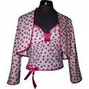 Bolero wei pinkfarbene Punkte 38