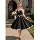 Rockabilly Kleid schwarz Petticoat mit Farbakzent Modell 3
