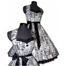 Tanzkleid 50er Jahre zum Petticoat weiß schwarze...