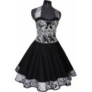 50er Petticoatkleid schwarzer Rock mellierte Akzente