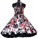 Petticoatkleid Korsage Kussmund Kiss Lipstick zum Petticoat