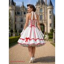 Petticoatkleid Hochzeitskleid weißbunte Blüten...